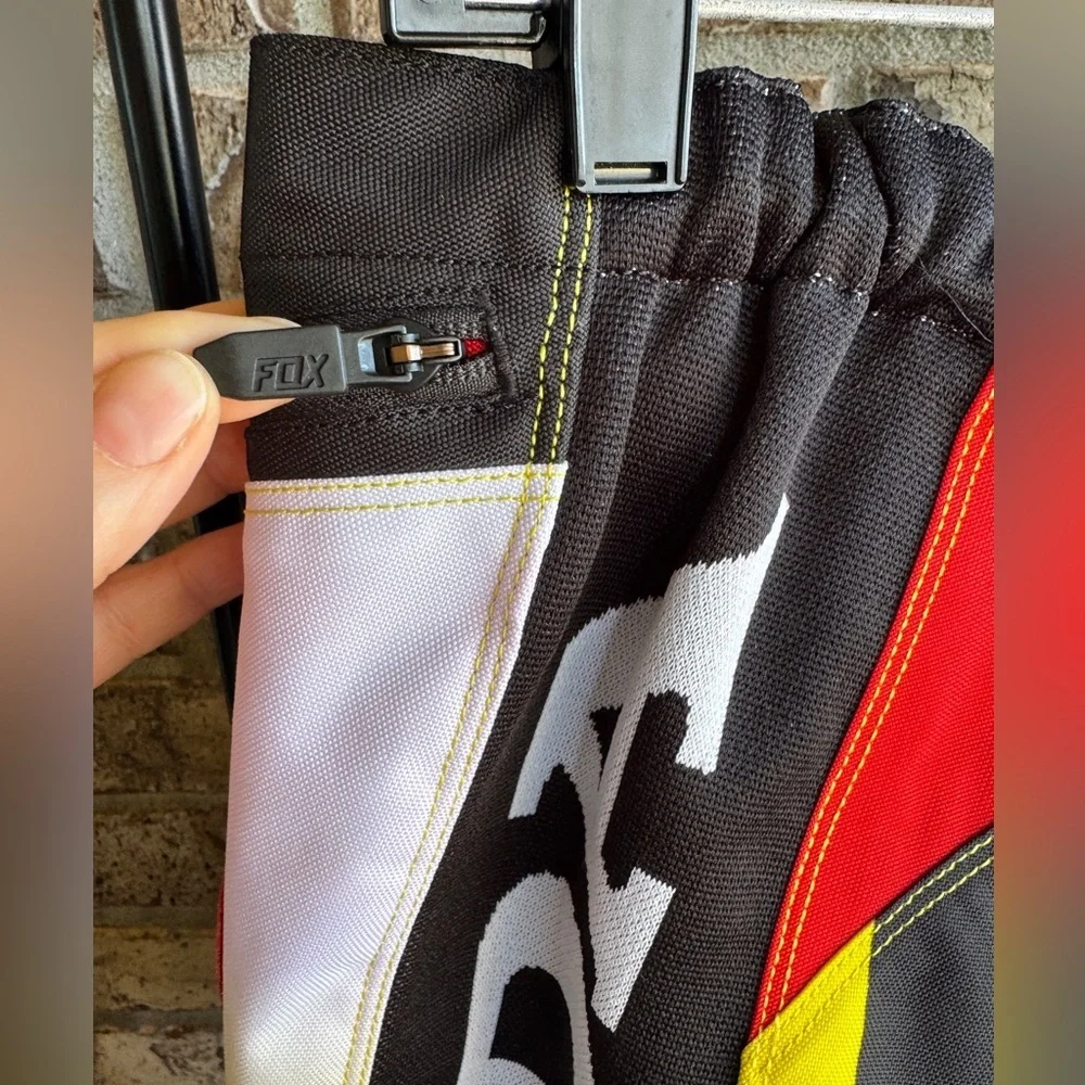 Supreme x Fox Racing Moto Pants Size L Ride Red Black Yellow Authentic